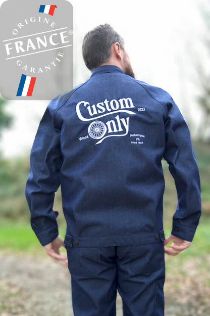 Blouson Custom Only en Jean brodé