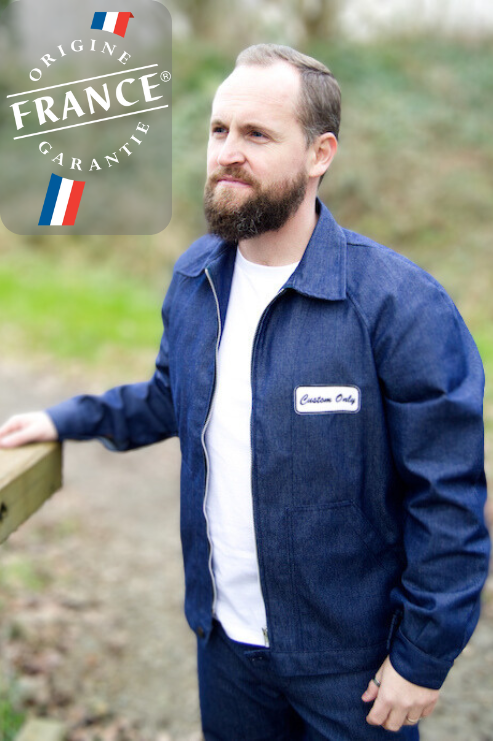 Blouson Custom Only en Jean brodé